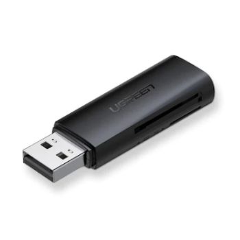CARD READER extern Ugreen, CM264 interfata USB 3.0, citeste/scrie: SD, microSD viteza pana la 480Mbps, suporta carduri maxim 512 GB, plastic, black 60722 (timbru verde 0.03 lei) - 6957303867226 