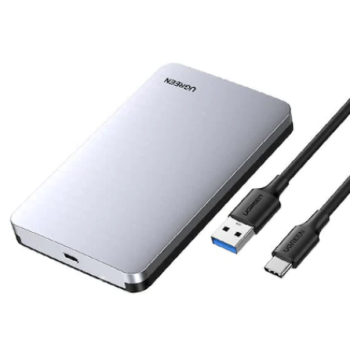 RACK extern Ugreen, CM300 pt HDD si SSD SATA 2.5 conectare USB 3.1 Gen2 max 6 Gbps, cablu inclus USB to USB Type-C, aluminiu, gri 70498 (timbru verde 0.8 lei) - 6957303874989 
