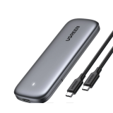 RACK extern Ugreen, CM400 pt SSD M.2 NVMe SATA compatibile cu form factor 2280, 2260, 2242 si 2230, cablu inclus de 50 cm USB Type-C la USB Type-C, 10Gbps, aluminiu, gri 10902 (timbru verde 0.8 le 