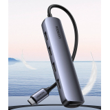 DOCKING Station Ugreen, CM417 conectare PC USB Type-C, USB 3.0 x 4|HDMI x 1/4K/30Hz, aluminiu, gri 20197 (timbru verde 0.8 lei) - 6957303821976 
