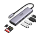 DOCKING Station Ugreen, CM511 conectare PC USB Type-C, USB 3.0 x 2|HDMI x 1/4K/60Hz|Card reader x 1|USB Type C x 1 PD 100W, aluminiu, gri 60384 (timbru verde 0.8 lei) -6957303863846 