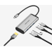 Docking Station Vention, porturi: HDMI (M), 3 x USB 3.2 gen1, PD 100 W, conectare prin USB Type-C (T), rata transfer 5 Gbps, aliaj Al si ABS, argintiu, CNBHB (timbru verde 0.18 lei) - 6922794741348 