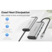 Docking Station Vention, porturi: HDMI (M), 3 x USB 3.2 gen1, PD 100 W, conectare prin USB Type-C (T), rata transfer 5 Gbps, aliaj Al si ABS, argintiu, CNBHB (timbru verde 0.18 lei) - 6922794741348 