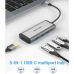 Docking Station Vention, porturi: HDMI (M), 3 x USB 3.2 gen1, PD 100 W, conectare prin USB Type-C (T), rata transfer 5 Gbps, aliaj Al si ABS, argintiu, CNBHB (timbru verde 0.18 lei) - 6922794741348 