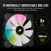Cooler procesor VENTILATOR Corsair, pt carcasa PC, 140 mm, 1200 rpm, LED RGB, 2 ventilatoare, CO-9050111-WW 