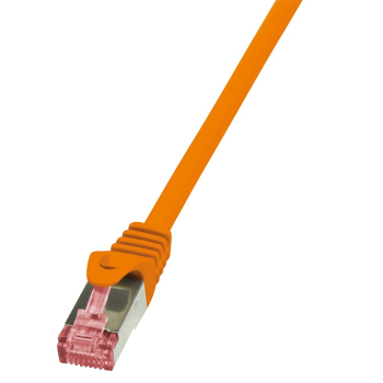 PATCH CORD S/FTP LOGILINK Cat6, LSZH, cupru, 0.25 m, portocaliu, AWG27, dublu ecranat CQ2018S (timbru verde 0.08 lei) 