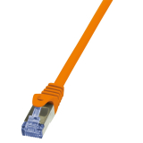 PATCH CORD S/FTP LOGILINK Cat6a, LSZH, cupru, 0.25 m, portocaliu, AWG26, dublu ecranat CQ3018S (timbru verde 0.08 lei) 