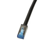 PATCH CORD S/FTP LOGILINK Cat6a, cupru, 0.5 m, negru, AWG26, dublu ecranat, outdoor, CQ7023S (timbru verde 0.08 lei) 