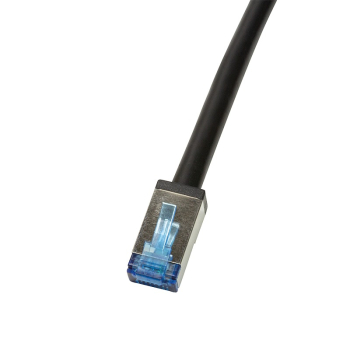 PATCH CORD S/FTP LOGILINK Cat6a, cupru, 0.5 m, negru, AWG26, dublu ecranat, outdoor, CQ7023S (timbru verde 0.08 lei) 