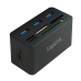 HUB extern LOGILINK, porturi USB: USB 3.0 x 3, conectare prin USB 3.0, alte porturi: SD, MicroSD, M2, MS Duo/Pro, CF, negru, CR0042 (timbru verde 0.8 lei) 