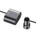 INCARCATOR auto Baseus High Efficiency, 2 x USB Output 5V/3.4A, 2 x bricheta auto, total output 96W, pt. bricheta auto, lungime cablu 60cm, negru CRDYQ-01 (timbru verde 0.18 lei) - 6953156296923 