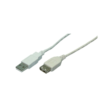 CABLU USB LOGILINK prelungitor, USB 2.0 (T) la USB 2.0 (M), 5m, gri, CU0012 (timbru verde 0.18 lei) 