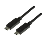 CABLU alimentare si date LOGILINK, pt. smartphone, USB 3.2, USB Type-C (T) la USB Type-C (T), 0.5m, negru, CU0128 (timbru verde 0.08 lei) 