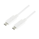CABLU alimentare si date LOGILINK, pt. smartphone, USB 3.2, USB Type-C (T) la USB Type-C (T), 0.5m, alb, CU0130 (timbru verde 0.08 lei) 