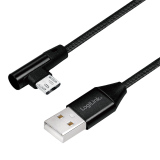 CABLU adaptor LOGILINK, pt. smartphone, Micro-USB (T) la USB 2.0 (T), 0.3 m, negru, CU0141 (timbru verde 0.08 lei) 
