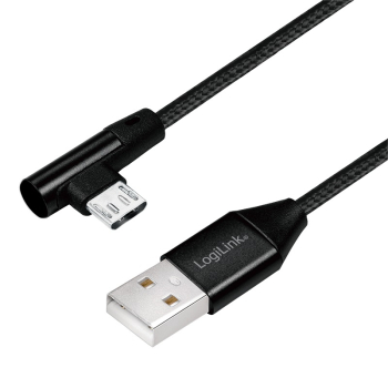 CABLU adaptor LOGILINK, pt. smartphone, Micro-USB (T) la USB 2.0 (T), 0.3 m, negru, CU0141 (timbru verde 0.08 lei) 