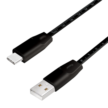 CABLU alimentare si date LOGILINK, pt. smartphone, USB 2.0 (T) la USB 2.0 Type-C (T), 1m, premium, cablu cu marcaj metric, negru, CU0157 (timbru verde 0.08 lei) 