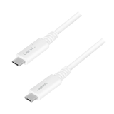 CABLU alimentare si date LOGILINK, pt. smartphone, USB 4.3, USB Type-C (T) la USB Type-C (T), UHD 8K / 60Hz (7680x4320), suporta pana la 20V/5A 100W, triplu ecranat,0.8m, alb, CU0180 (timbru verde 0 CABLU alimentare si date LOGILINK, pt. smartphone, USB 4.3, USB Type-C (T) la USB Type-C (T), UHD 8K / 60Hz (7680x4320), suporta pana la 20V/5A 100W, triplu ecranat,0.8m, alb, CU0180 (timbru verde 0