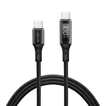 CABLU alimentare si date LOGILINK, pt. smartphone, USB 2.0 Type-C (T) la USB Type-C (T), E-mark, PD, display, negru, 1m CU0181 (timbru verde 0.18 lei) CABLU alimentare si date LOGILINK, pt. smartphone, USB 2.0 Type-C (T) la USB Type-C (T), E-mark, PD, display, negru, 1m CU0181 (timbru verde 0.18 lei)