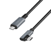 CABLU alimentare si date LOGILINK, pt. smartphone, USB 2.0, USB Type-C (T) la USB Type-C (T) la 90 grade, 2m, PD 100W, 2 x ecranat, plastic, negru, CU0183 (timbru verde 0.08 lei) 