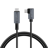 CABLU alimentare si date LOGILINK, pt. smartphone, USB 2.0, USB Type-C (T) la USB Type-C (T) la 90 grade, 1m, PD 100W, 2 x ecranat, plastic, negru, CU0182 (timbru verde 0.08 lei) 