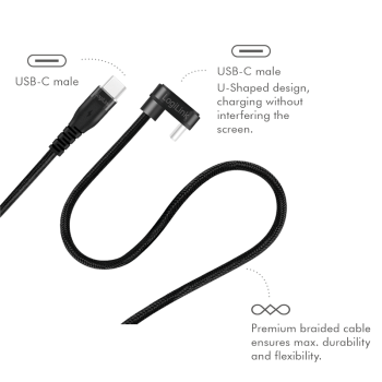 CABLU alimentare si date LOGILINK, pt. smartphone, USB 2.0, USB Type-C (T) la USB Type-C (T) la 180 grade, 1m, 2 x ecranat, aluminiu, negru, CU0190 (timbru verde 0.08 lei) 