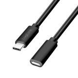 CABLU alimentare si date LOGILINK, pt. smartphone, USB 2.0, USB Type-C (T) la USB Type-C (F), 3m, PD 60W, 2 x ecranat, plastic, negru, 