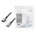 CABLU alimentare si date LOGILINK, pt. smartphone, USB 3.2, USB Gen Type-C (T) la USB Type-C (F) la 90 grade, 0.5m, PD 100W, 2 x ecranat, aluminiu, braiding, negru&gri, 
