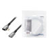 CABLU alimentare si date LOGILINK, pt. smartphone, USB 3.2, USB Gen Type-C (T) la USB Type-C (F) la 90 grade, 1m, PD 100W, 2 x ecranat, aluminiu, braiding, negru&gri, 