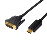 CABLU video LOGILINK, adaptor DisplayPort (T) la DVI-D DL (T), 2m, conectori auriti, rezolutie maxima Full HD (1920 x 1080) la 60Hz, negru, CV0131 (timbru verde 0.8 lei) 