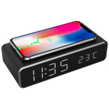 CEAS digital + ALIMENTATOR wireless GEMBIRD, display LCD ora/data/alarma/temperatura, black, DAC-WPC-01 (timbru verde 0.18 lei) 