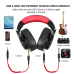 Casca OneOdio cu fir detasabil, tip over ear, utilizare profesionala, DJ, conectare prin Jack 3.5 mm | Jack 6.35 mm, difuzor 40 mm, impedanta 32 Ohm, negru | rosu, A71-Red (timbru verde 0.8lei) 