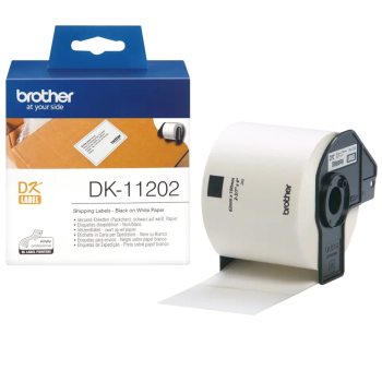 Rola Etichete Brother DK11202 shipping label Dimensiune 62mm X 100mm 300 bucati