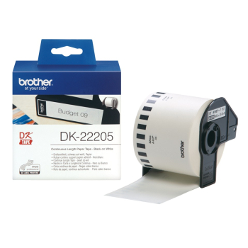 Banda Continua Hartie Brother DK-22205 Dimensiune 62mm black on white