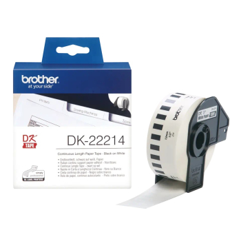Banda Continua Hartie Brother DK22214 Dimensiune 12mm x 30.48m black on white