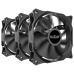 SET 3 VENTILATOARE PCCOOLER, 120mm, 1200 RPM, LED , conector 3 pin, DN120 3 IN 1 