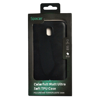 Husa Samsung J7 2017 Spacer, negru, grosime 1 mm, material flexibil TPU, ColorFull Matt Ultra negru SPT-MUT-SA.J72017 Husa Samsung J7 2017 Spacer, negru, grosime 1 mm, material flexibil TPU, ColorFull Matt Ultra negru SPT-MUT-SA.J72017