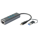Cablu D-Link USB-C GIGABIT ETHERNET ADAPTER/WITH 3X USB 3.0 PORTS DUB-2332