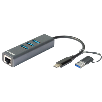 Cablu D-Link USB-C GIGABIT ETHERNET ADAPTER/WITH 3X USB 3.0 PORTS DUB-2332