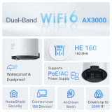 MESH TP-LINK, wireless, router AX3000, pt exterior, 3000 Mbps, port LAN si WAN Gigabit, 2.4 GHz | 5 GHz, antena interna x 2, suport PoE, standard 802.11ax, Deco X50-Outdoor(1-pack) (timbru verde 2.0  MESH TP-LINK, wireless, router AX3000, pt exterior, 3000 Mbps, port LAN si WAN Gigabit, 2.4 GHz | 5 GHz, antena interna x 2, suport PoE, standard 802.11ax, Deco X50-Outdoor(1-pack) (timbru verde 2.0
