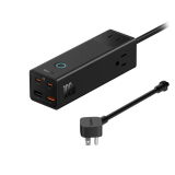INCARCATOR RETEA Baseus PowerCombo Pro Powerstrip, Quick Charge 100W, 3 x AC, 2 x USB Type-C Output 5V/3A, 2 x USB, lungime cablu 1.5m, negru E00023509113-00 (timbru verde 0.18 lei) - 6932172634995 
