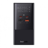 INCARCATOR RETEA Baseus GaN Powerstrip, Quick Charge 100W, 2 x AC, 2 x USB Type-C Output 5V/3A, 2 x USB, lungime cablu 1.5m, negru E00023609113-00 (timbru verde 0.18 lei) - 6932172635855 