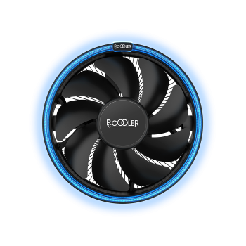 COOLER PCCOOLER, skt. universal, racire cu aer, vent. 120 mm x 1, 1800 rpm, blue LED E126M B (timbru verde 0.8 lei) 
