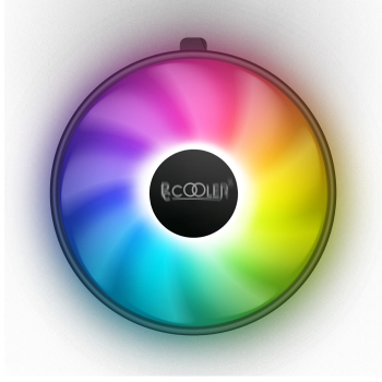 COOLER PCCOOLER, skt. universal, racire cu aer, vent. 120 mm x 1, 1800 rpm, fixed LED RGB E126M PRO (timbru verde 0.8 lei) 