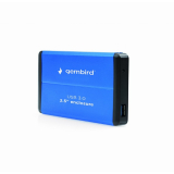 RACK extern GEMBIRD, pt HDD, 2.5 inch, S-ATA, interfata PC USB 3.0, aluminiu, albastru, EE2-U3S-2-B (timbru verde 0.8 lei) 