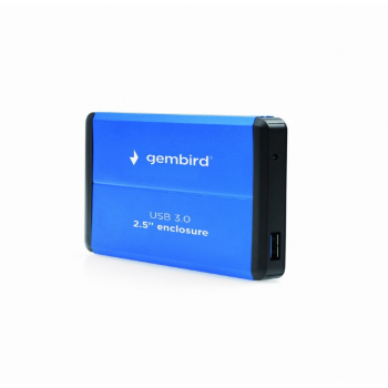 RACK extern GEMBIRD, pt HDD, 2.5 inch, S-ATA, interfata PC USB 3.0, aluminiu, albastru, EE2-U3S-2-B (timbru verde 0.8 lei) 