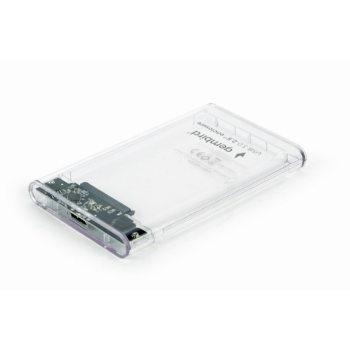 RACK extern GEMBIRD, extern pt. HDD, 2.5 inch, S-ATA, interfata PC USB 3.0, plastic, alb transparent, EE2-U3S9-6 (timbru verde 0.8 lei) 