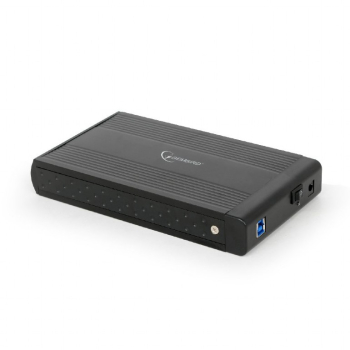 HDD external enclosure Gembird for 3.5'' SATA - USB 3.0, Aluminium, Black