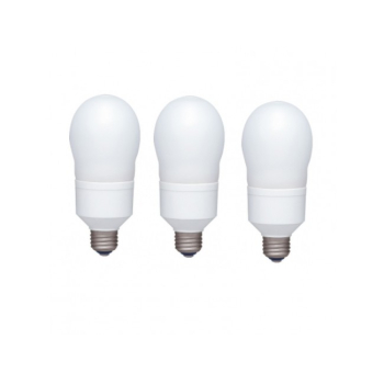 SET 3 becuri fluorescent Panasonic, soclu E27, putere 18W, forma oval, lumina alb rece, alimentare 220 - 240 V, EFA18E65HD-3 (timbru verde 1.35 lei) 