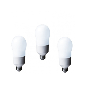 SET 3 becuri fluorescent Panasonic, soclu E27, putere 24W, forma oval, lumina alb rece, alimentare 220 - 240 V, EFA24E672V-3 (timbru verde 1.35 lei) 